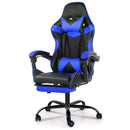 Gaming Office Chairs Computer Seating Racing Recliner Footrest Black Blue