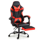 Gaming Office Chairs Computer Seating Racing Recliner Footrest Black Red
