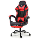 Gaming Office Chairs Computer Seating Racing Recliner Footrest Black Red