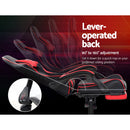 Gaming Office Chairs Computer Seating Racing Recliner Footrest Black Red