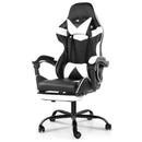 Gaming Office Chairs Computer Seating Racing Recliner Footrest Black White