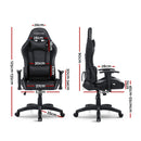 Gaming Office Chair RGB LED Lights Computer Desk Chair Home Work Chairs