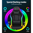 Gaming Office Chair RGB LED Lights Computer Desk Chair Home Work Chairs