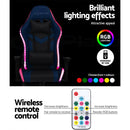 Gaming Office Chair RGB LED Lights Computer Desk Chair Home Work Chairs
