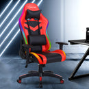 Gaming Office Chair RGB LED Lights Computer Desk Chair Home Work Chairs