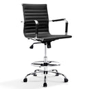 Office Chair Veer Drafting Stool Mesh Chairs Armrest Standing Desk Black