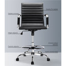 Office Chair Veer Drafting Stool Mesh Chairs Armrest Standing Desk Black