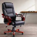 Executive Wooden Office Chair Wood Computer Chairs Leather Seat Sherman