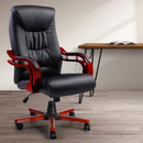 Executive Wooden Office Chair Wood Computer Chairs Leather Seat Sheridan