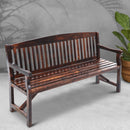 Wooden Garden Bench Chair Natural Outdoor Furniture Décor Patio Deck 3 Seater