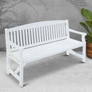 Wooden Garden Bench Chair Natural Outdoor Furniture Décor Patio Deck 3 Seater