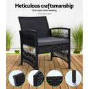 Patio Furniture Outdoor Bistro Set Dining Chairs Setting 3 Piece Wicker
