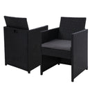 Outdoor Furniture Wicker Chairs Bar Table Cooler Ice Bistro Set Bucket Patio Coffee