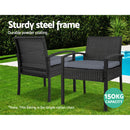 Outdoor Furniture Bistro Wicker Chair Black
