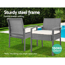 Outdoor Furniture Bistro Wicker Chair Grey