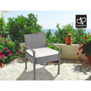 Outdoor Furniture Bistro Wicker Chair Grey