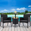 Outdoor Furniture Wicker Chairs Bar Table Cooler Ice Bucket Patio Bistro Set Coffee