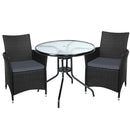 Outdoor Furniture Dining Chair Table Bistro Set Wicker Patio Setting Tea Coffee Cafe Bar Set