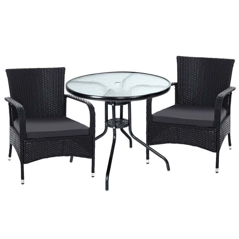 Outdoor Dining Chairs Bistro Patio Furniture Chair Wicker Garden Extra Large Tea Coffee Cafe Bar Set