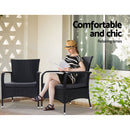 Outdoor Dining Chairs Bistro Patio Furniture Chair Wicker Garden Extra Large Tea Coffee Cafe Bar Set