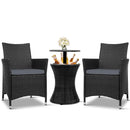 Outdoor Furniture Wicker Chairs Bar Table Cooler Ice Bucket Patio Coffee Bistro Set