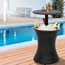 Bar Table Outdoor Setting Cooler Ice Bucket Storage Box Coffee Party Patio Pool