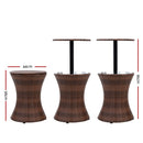 Outdoor Bar Table Patio Pool Cooler Ice Bucket Wicker Coffee Picnic Party