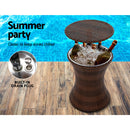 Outdoor Bar Table Patio Pool Cooler Ice Bucket Wicker Coffee Picnic Party