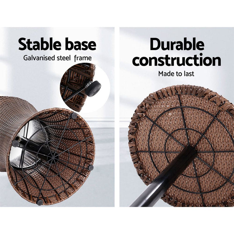 Outdoor Bar Table Patio Pool Cooler Ice Bucket Wicker Coffee Picnic Party
