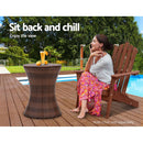 Outdoor Bar Table Patio Pool Cooler Ice Bucket Wicker Coffee Picnic Party