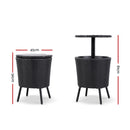 Bar Table Outdoor Setting Cooler Ice Bucket Storage Box Party Patio Coffee Pool