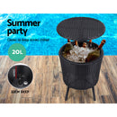 Bar Table Outdoor Setting Cooler Ice Bucket Storage Box Party Patio Coffee Pool