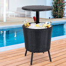 Bar Table Outdoor Setting Cooler Ice Bucket Storage Box Party Patio Coffee Pool