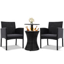 Outdoor Furniture Wicker Chairs Bar Table Cooler Ice Bistro Set Bucket Patio Coffee