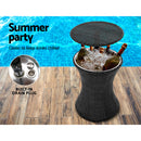 Outdoor Furniture Wicker Chairs Bar Table Cooler Ice Bistro Set Bucket Patio Coffee