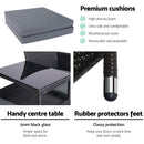 Outdoor Furniture Chair Bench Sofa Table 2 Seat Cushions Wicker Black