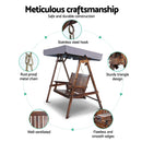 Swing Chair Wooden Garden Bench Canopy 2 Seater Outdoor Furniture