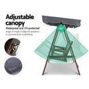 Swing Chair Wooden Garden Bench Canopy 2 Seater Outdoor Furniture