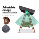Swing Chair Wooden Garden Bench Canopy 2 Seater Outdoor Furniture