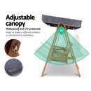 Wooden Swing Chair Garden Bench Canopy 3 Seater Outdoor Furniture