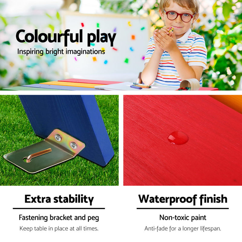 Kids Wooden Picnic Bench Set