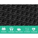 Outdoor Setting Wicker Loveseat Birstro Set Patio Garden Furniture Black