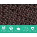 Outdoor Setting Wicker Loveseat Birstro Set Patio Garden Furniture Brown