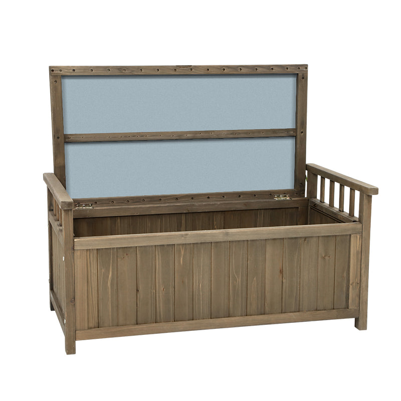 Outdoor Storage Box Wooden Garden Bench Chest Toy Tool Sheds Furniture