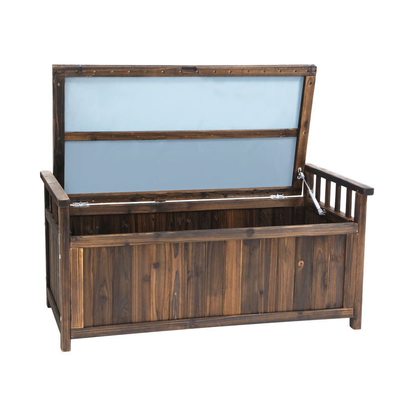 Outdoor Storage Box Wooden Garden Bench Chest Toy Tool Sheds Furniture