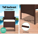4-piece Wicker Outdoor Set - Brown