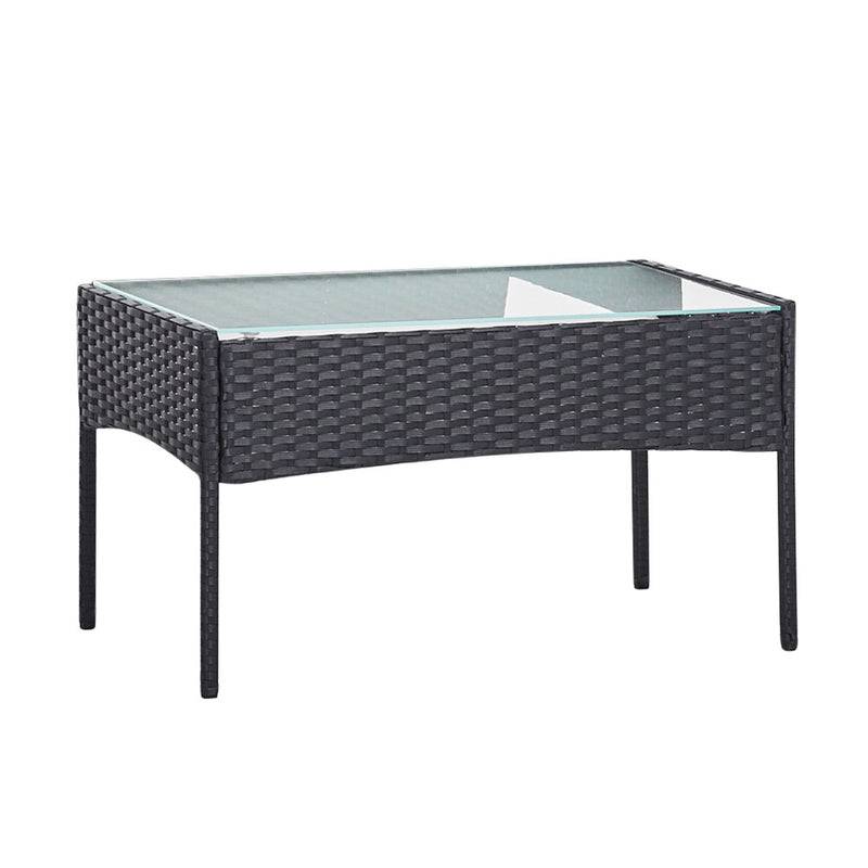 Garden Furniture Outdoor Lounge Setting Wicker Sofa Patio Storage cover Grey