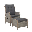 Recliner Chair Sun lounge Outdoor Setting Patio Furniture Wicker Sofa