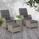 Recliner Chairs Sun lounge Outdoor Setting Patio Furniture Garden Wicker