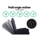 Set of 2 Sun lounge Recliner Chair Wicker Lounger Sofa Day Bed Outdoor Chairs Patio Furniture Garden Cushion Ottoman